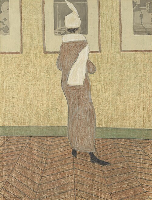 Dame in expositie, 1912, Léon Spilliaert