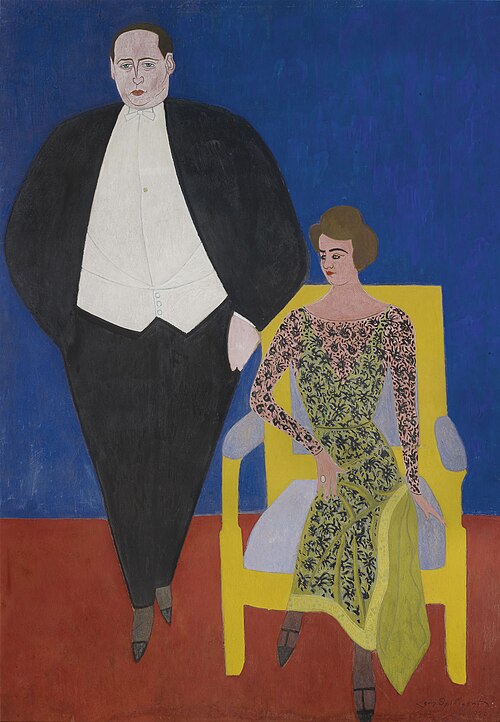 Portrait of Gustave en Norine Van Hecke, 1920, Léon Spilliaert