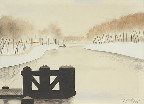 De Keignaertkreek in Zandvoorde, 1933, Léon Spilliaert
