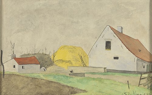 Boerderij langsheen de Gistelse Steenweg, 1930, Léon Spilliaert