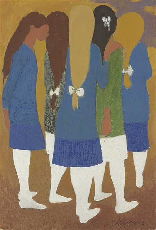 Girls wearing white socks, 1912, Léon Spilliaert