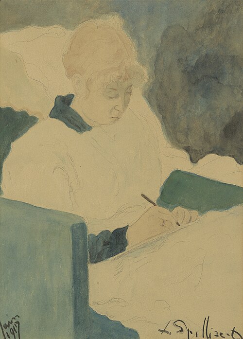 De briefschrijfster, 1917, Léon Spilliaert