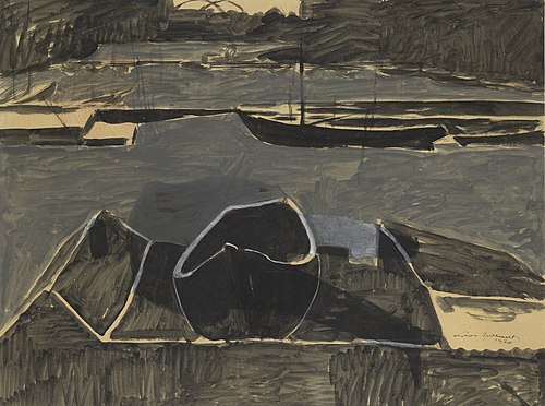 Dokken te Oostende, 1920, Léon Spilliaert