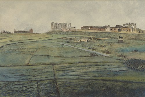 De Wellingtonrenbaan en het Royal Palace Hotel te Oostende kort na de Tweede Wereldoorlog, 1945, Léon Spilliaert