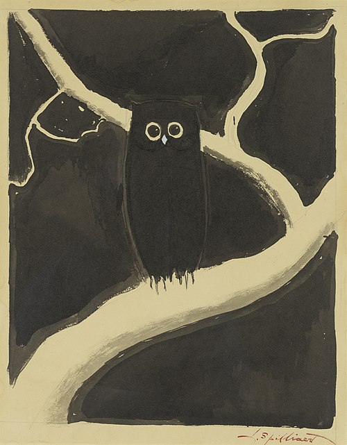 De uil, 1919, Léon Spilliaert