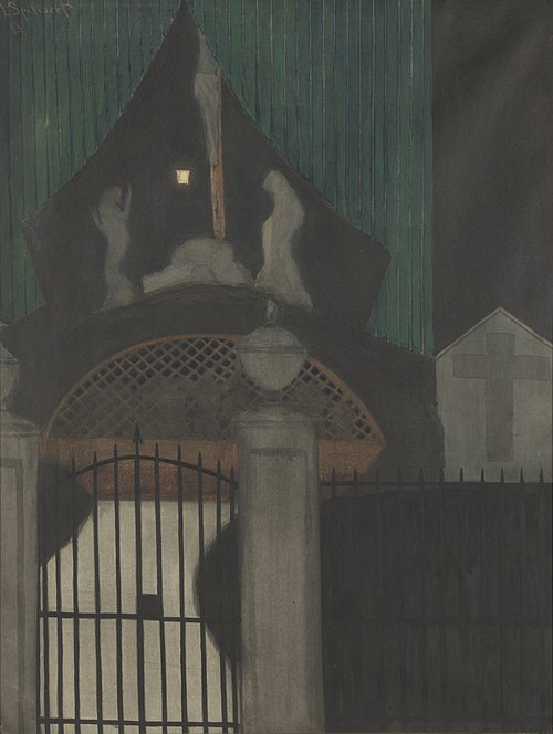 Calvarie en vagevuur te Oostende, 1908, Léon Spilliaert
