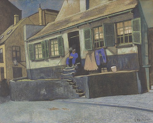 Het huis genaamd "De Preekstoel" te Oostende, 1911, Léon Spilliaert