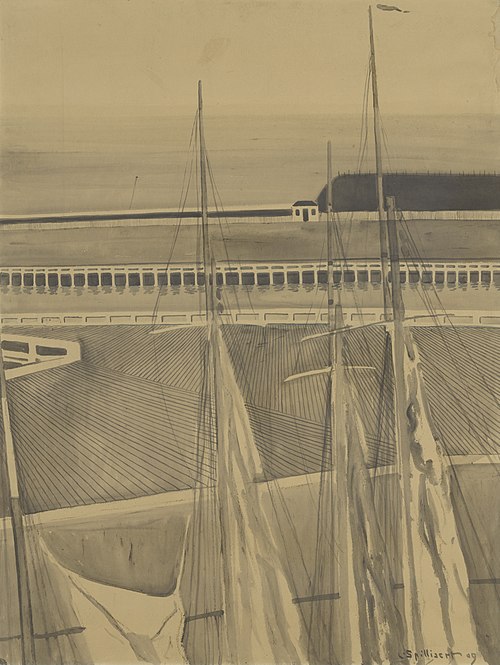 De haven te Oostende, 1909, Léon Spilliaert