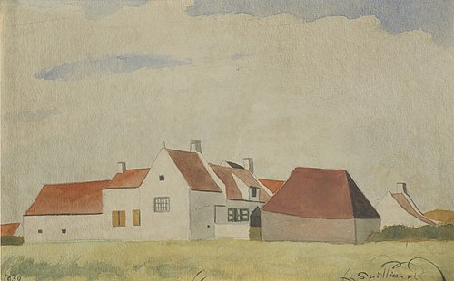Boerderij nabij de Nukkerwijk, Sas-Slijkens, 1930, Léon Spilliaert