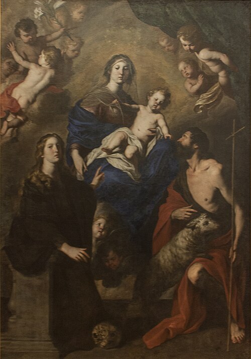 Madonna delle Grazie con i santi Rosalia e Giovanni Battista, 1638, Pietro Antonio Novelli II