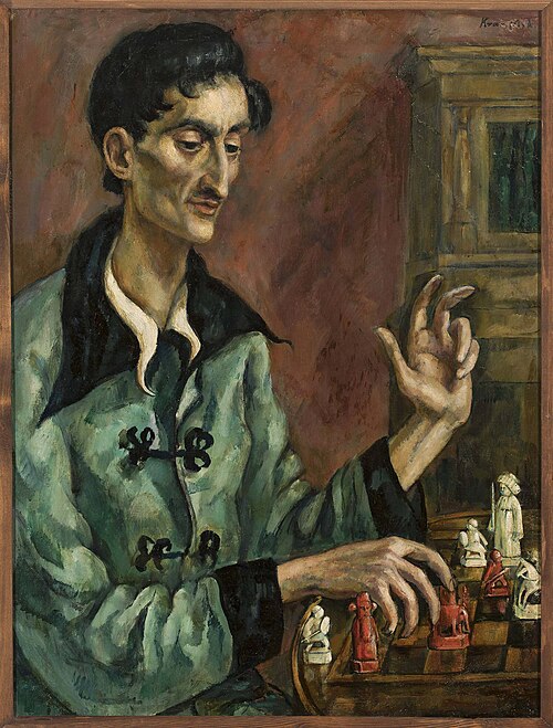 Chess player (Portrait of Brunon Winawer), 1918, Roman Kramsztyk