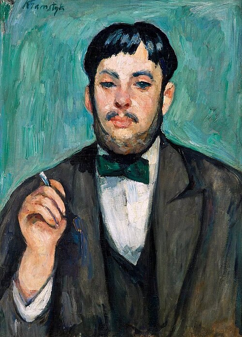 Portret Pana B. (Mężczyzna z papierosem)., 1912, Roman Kramsztyk