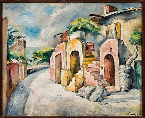 Landscape from Catalonia (Small street in Collioure), 1925, Roman Kramsztyk