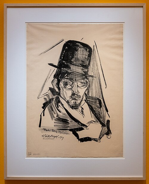 Bildnis des Malers Conrad Felixmüller, 1914, Peter August Böckstiegel