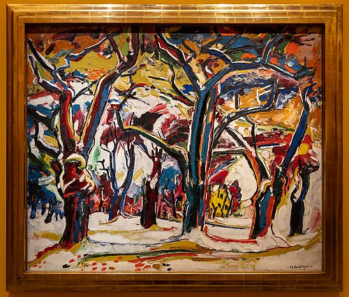 Kirschbäume im Winter, 1924, Peter August Böckstiegel