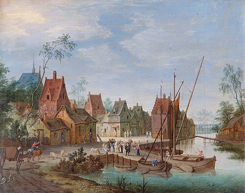 A Flemish Village: The River Landing Stage, , Pieter Gysels