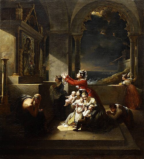 Vœu à la Madone pendant un orage, 1817, Hortense Haudebourt-Lescot