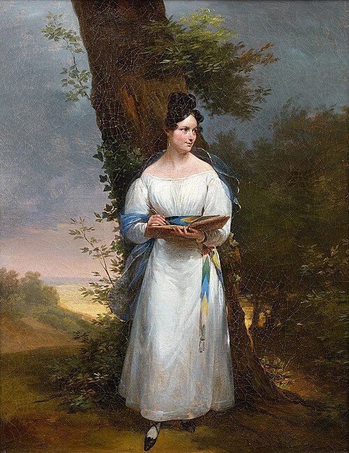 Jeune femme au carnet de croquis, 1814, Hortense Haudebourt-Lescot