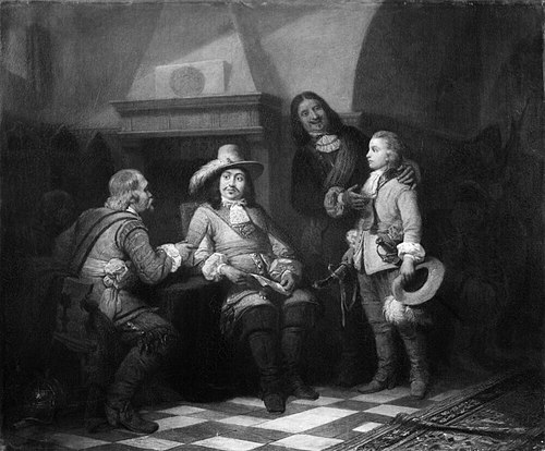A Pole Brought Captive before King Karl X Gustav of Sweden, 1859, Johan Christoffer Boklund