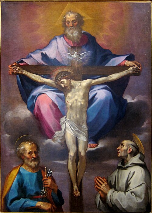 La Trinité avec saint Pierre et saint Bernardin, 1550, Ventura Salimbeni