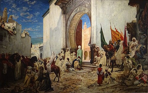Le schérif de Oussan (Maroc) entre à la mosquée, 1876, Georges Clairin