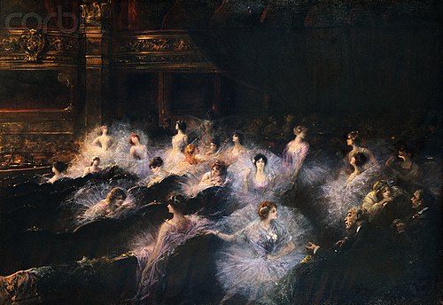 An interval at the Opera, 1900, Georges Clairin