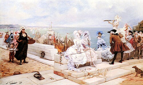 Elegant Figures Watching the Regatta, 1889, Georges Clairin