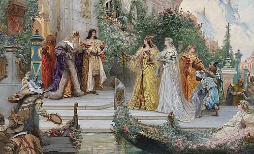 The Arrival of the Guests, Venice, 1919, Georges Clairin