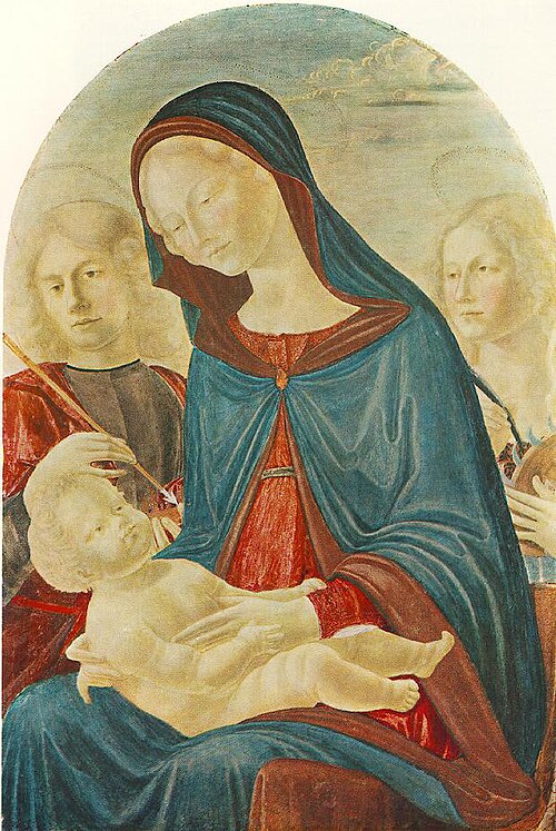 Madonna col Bambino tra san Sebastiano e santa Caterina d'Alessandria, 1487, Neroccio di Landi