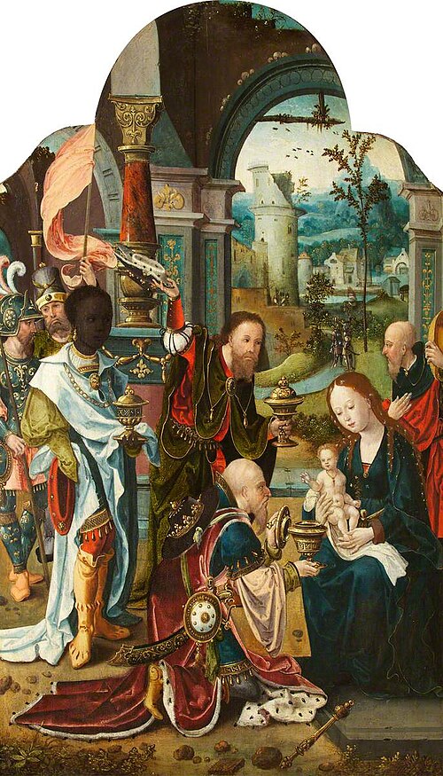 The Adoration of the Magi (triptych, centre panel), 1518, Jan van Dornicke