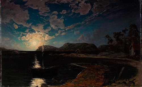 Moonlight Landscape, 1878, Fanny Churberg