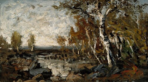Birches by the Water, 1877, Fanny Churberg