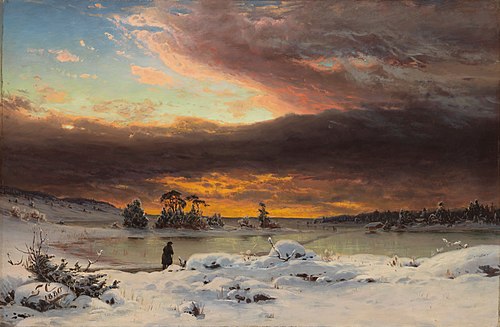 Winter Landscape, Evening Atmosphere, 1880, Fanny Churberg