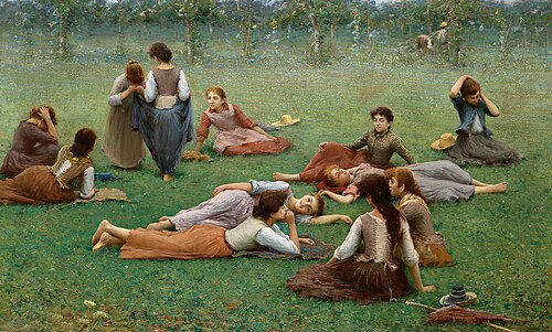After the game, 1887, Fausto Zonaro