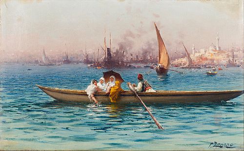 Amusement on the Caique, , Fausto Zonaro