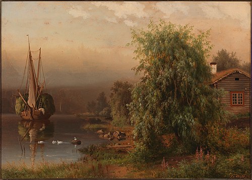 Landscape in Morning Fog, 1864, Ferdinand von Wright
