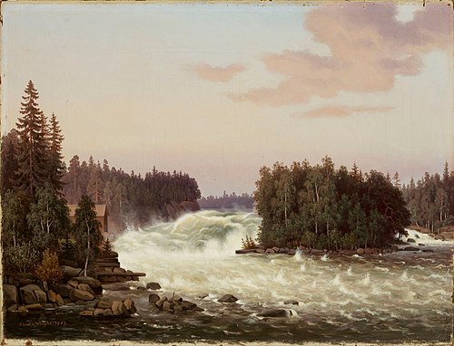 Anjalankoski Rapids, 1867, Ferdinand von Wright