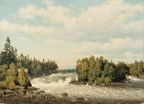 Anjalankoski Rapids, 1879, Ferdinand von Wright