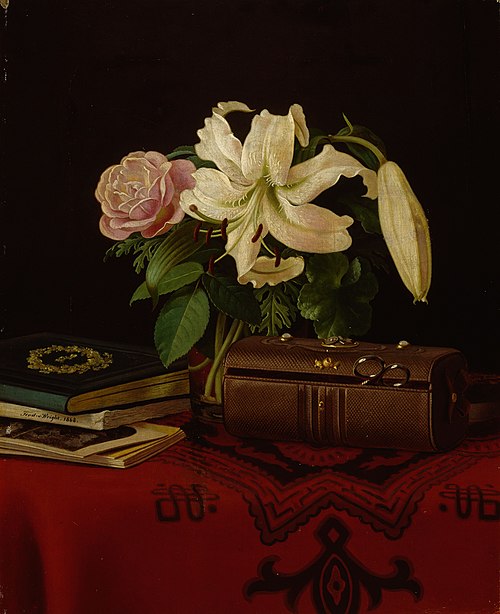 Still-Life on a Lady's Worktable, 1868, Ferdinand von Wright