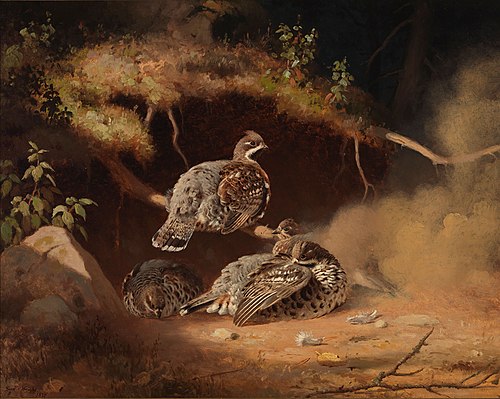 Järpar i sandbad, 1877, Ferdinand von Wright