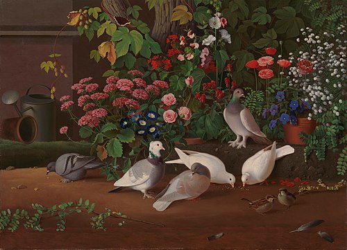 From the Garden: Flowers and Birds, 1853, Ferdinand von Wright