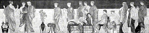 An Ancient Greek Audience Watching a Performance of 'Antigone' by Sophocles, 1867, Albert Joseph Moore