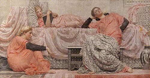 Reading Aloud, 1884, Albert Joseph Moore