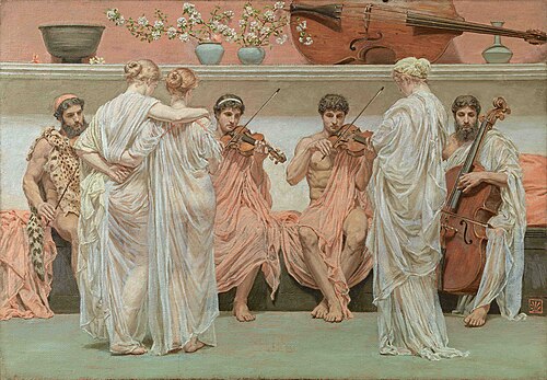 The Quartet, a Painters Tribute to Music, 1868, Albert Joseph Moore