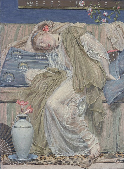 A Sleeping Girl, 1875, Albert Joseph Moore
