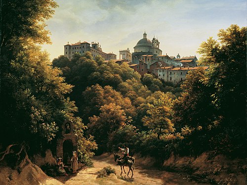 View of Ariccia, 1842, Johann Heinrich Schilbach