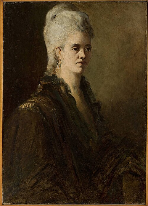 Portrait of a woman – Mrs. Zarewicz (?), 1878, Franciszek Żmurko