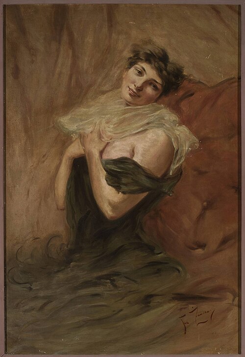 Portrait of a young woman, 1895, Franciszek Żmurko
