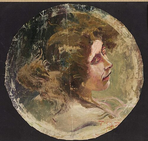 Sketch of a woman’s head, 1900, Franciszek Żmurko