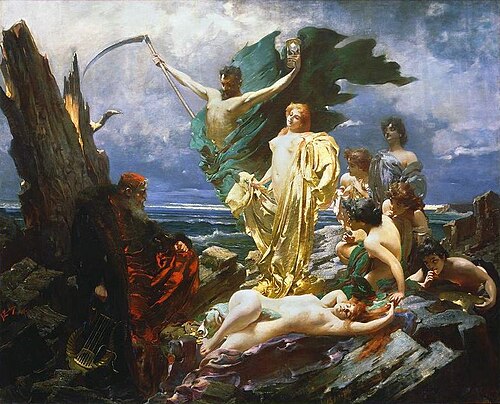 The Sinner's past - Seven Deadly Sins., 1895, Franciszek Żmurko